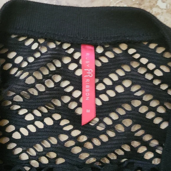 Ruby Ribbon Mesh Top - Picture 2 of 2